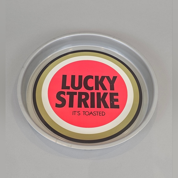 Vintage Lucky Strike Tin Serving Tray - Picture 1 of 4